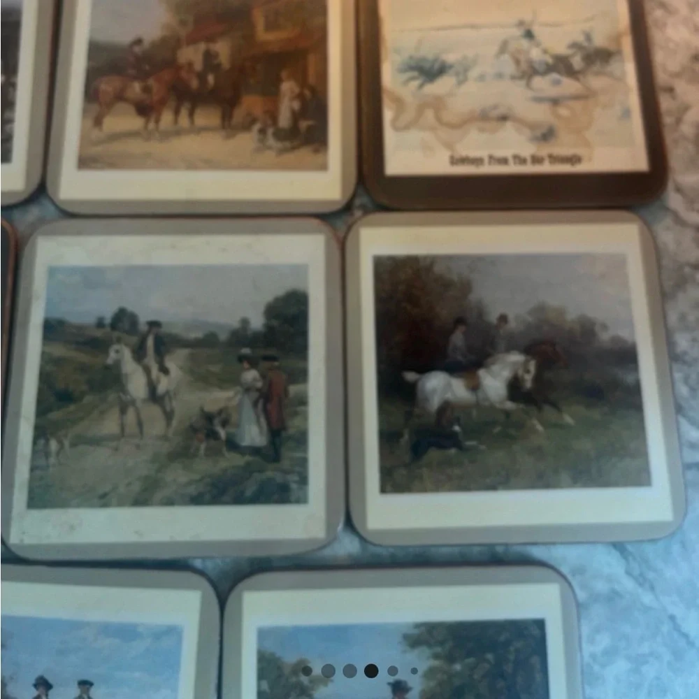 Set of Pimpernal coasters Horse-Themed
